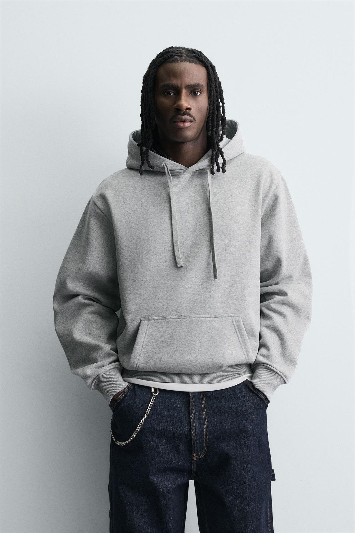 Zara Oversized light grey Hoodie