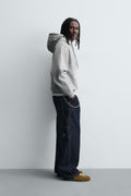 Zara Oversized light grey Hoodie