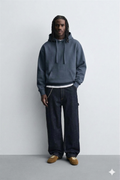 Zara Oversized Dark Blue Hoodie